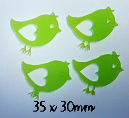Little birdies, Birds Pack of 4 , Acrylic,wood or chipboard,
